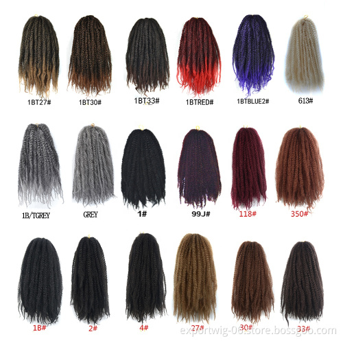 soft Answer silky afro kinky curly Nubian twist marley crochet braid hair synthetic fiber braids extension wholesale